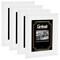 Cardinali Plein Air, White 12x16" - Set of 4 - Picture Frame with Acrylic Glazing & Cardboard Backing, for Photography or Canvas Frame, 3 Wide Moulding, 1/2 Rabbet Depth, D-Ring Hangers Included